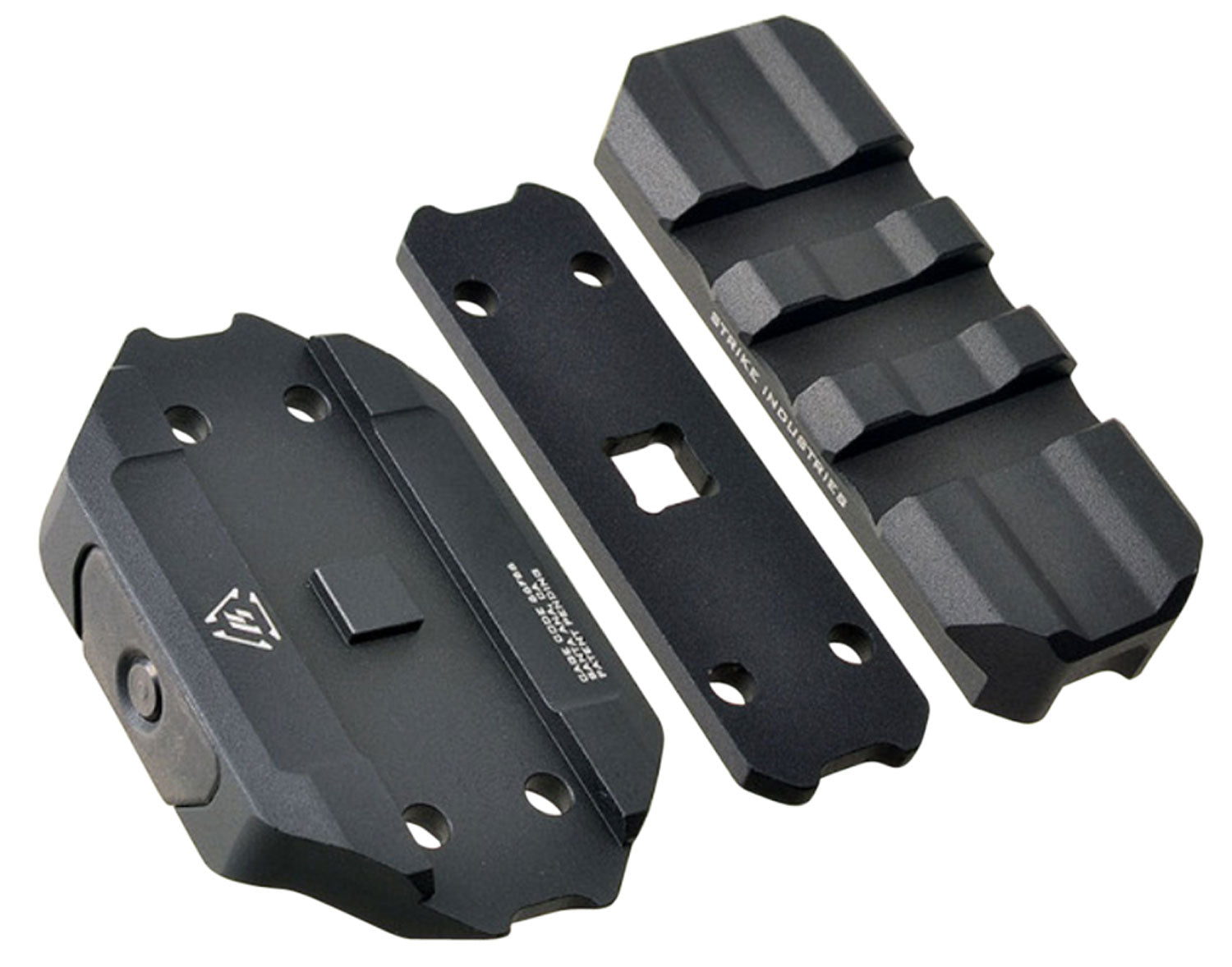 Strike Industries REXRISERBK R.E.X. Riser Black Anodized Low Profile Picatinny Optic Riser for AR Platforms