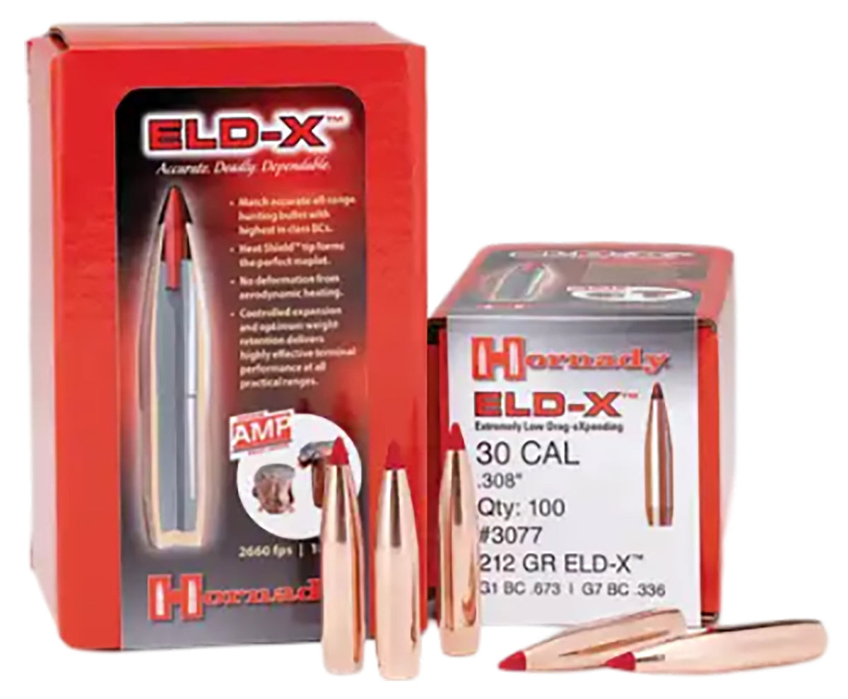 Hornady ELD-X .284 175gr All-Range Hunting Reloading Bullets 100 Per Box