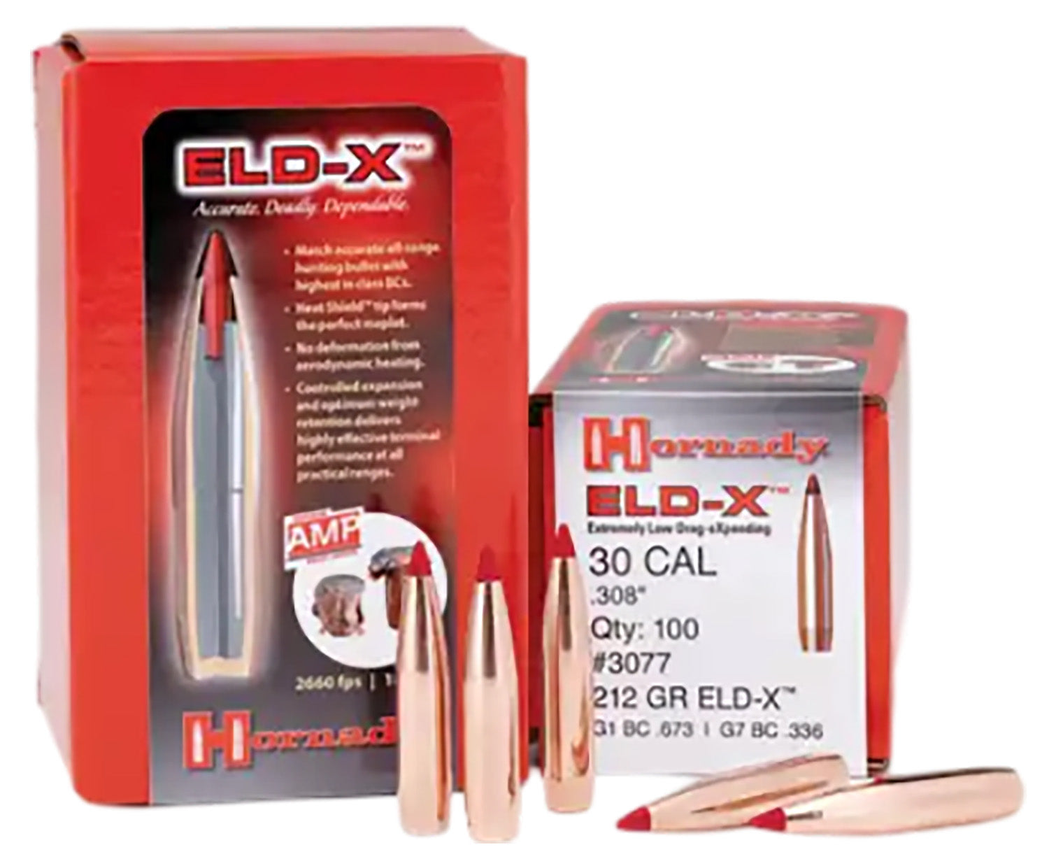 Hornady ELD-X .284 175gr All-Range Hunting Reloading Bullets 100 Per Box