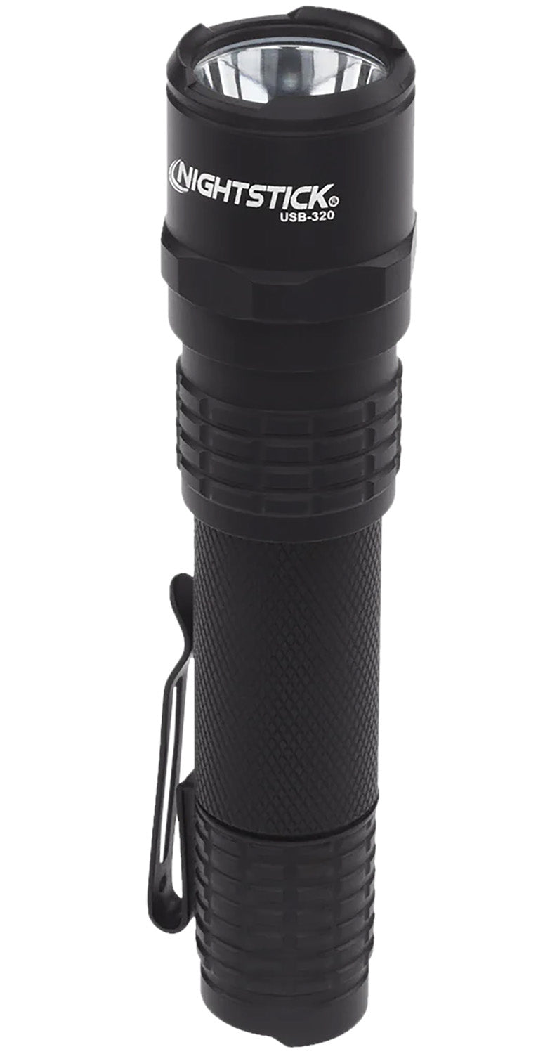 Nightstick USB320 USB Rechargeable EDC Flashlight Black Anodized 320 Lumens White LED
