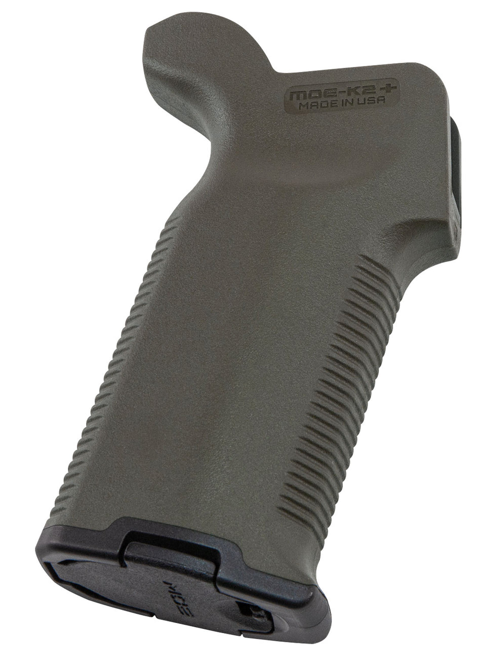 Magpul MAG532-ODG MOE-K2+ OD Green Polymer Pistol Grip with Rubber Overmolding for AR-15/AR-10