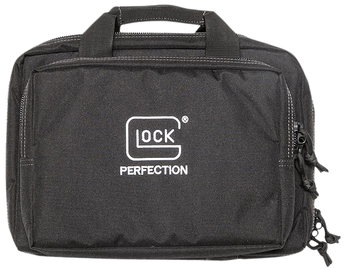 Glock AP60300 Double Pistol Case Black Dual Padded Compartments with 5 Internal Mag Holders 12.5"x9.5"x4.5"