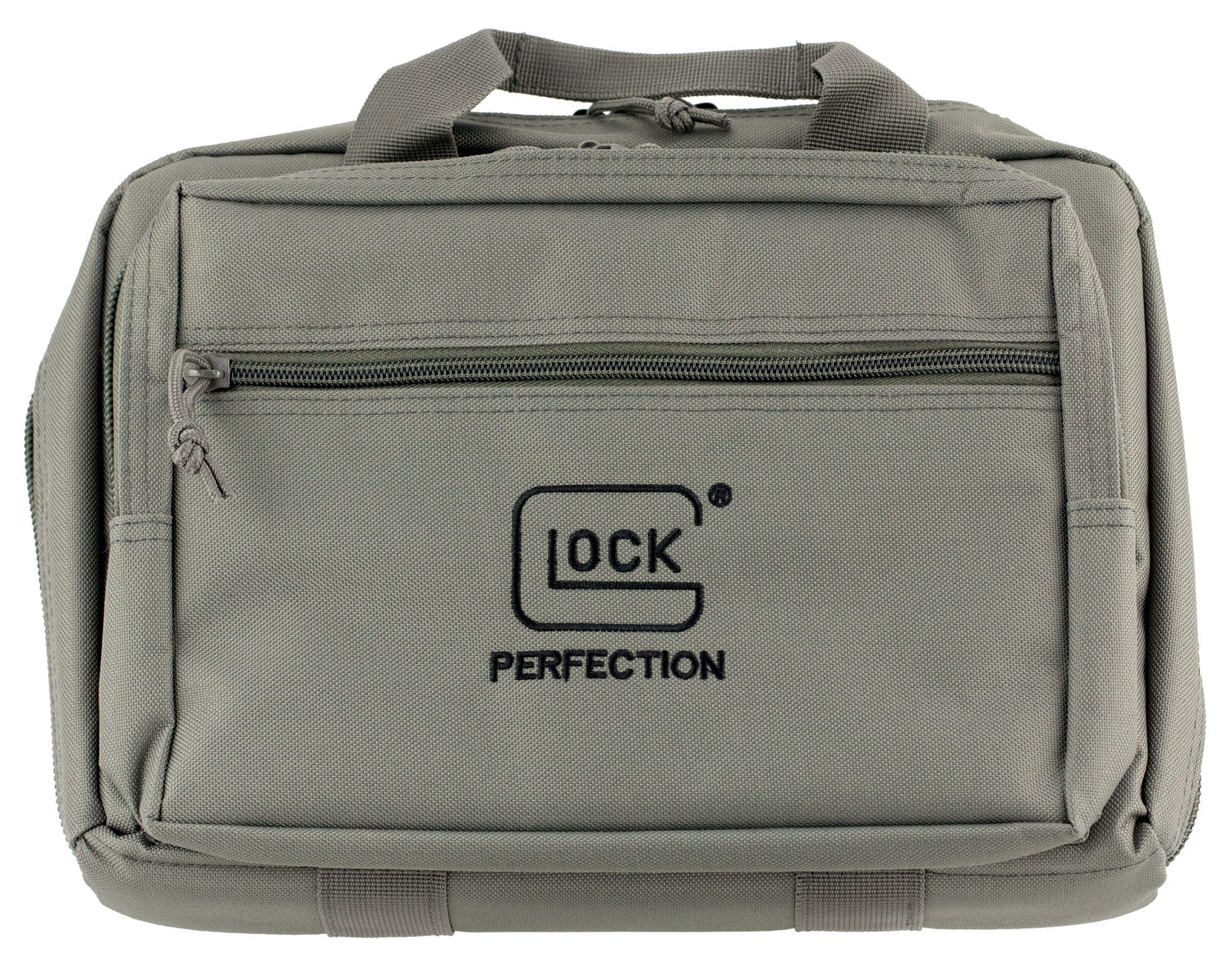 Glock AP60301 Double Pistol Case Gray Dual Padded Compartments with 5 Internal Mag Holders 12.5"x9.5"x4.5"
