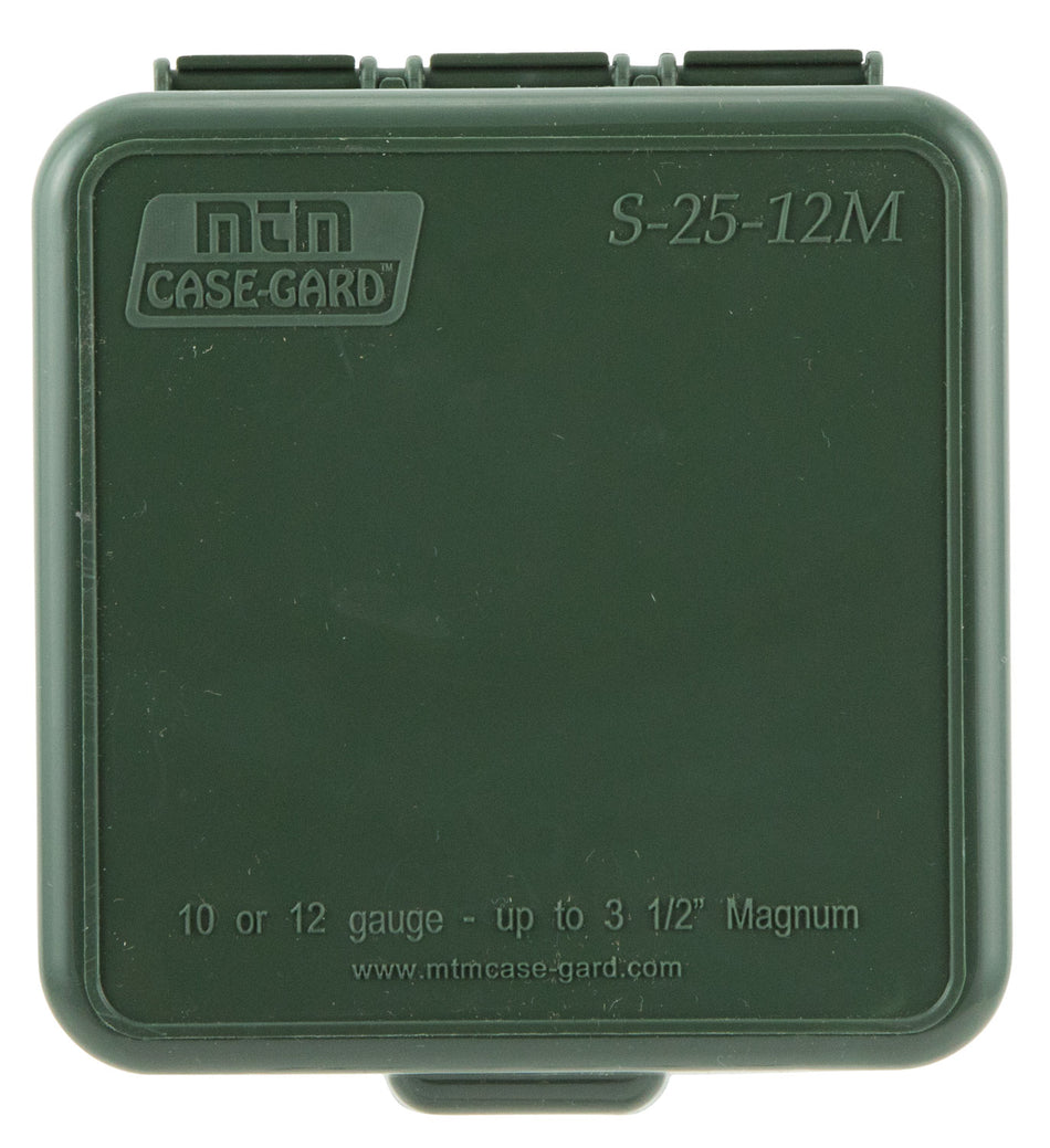 MTM Case-Gard S2512M11 Shotshell Box Flip-Top Multi-Gauge Forest Green Polypropylene 25rd