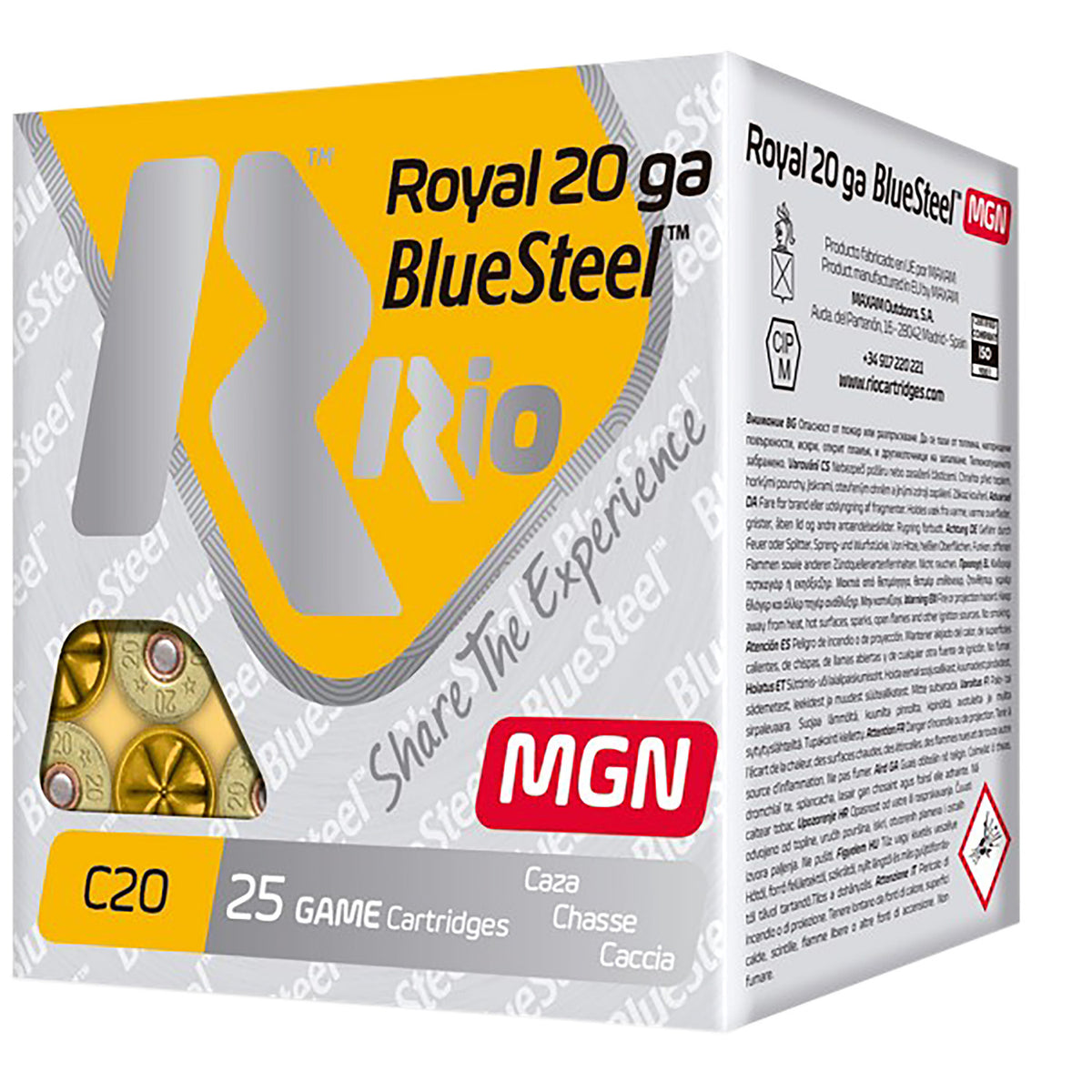 Rio Ammunition RBSM202 BlueSteel Royal 20 Gauge (20 ga.) 3 in. 1 oz 2 Shot