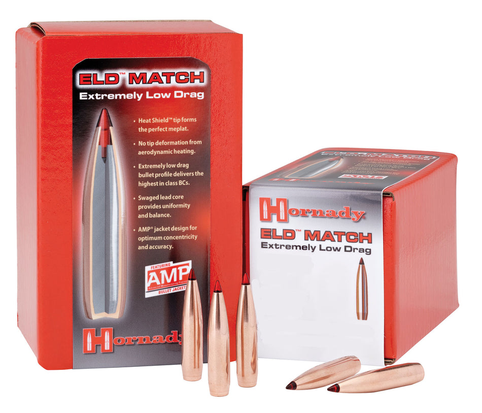 Hornady ELD Match .264 140gr High-BC Target Reloading Bullets 100 Per Box
