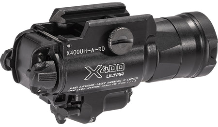 SureFire X400UHARD X400UH-A-RD Ultra Masterfire WeaponLight Black 1000 Lumens White LED/Red Laser