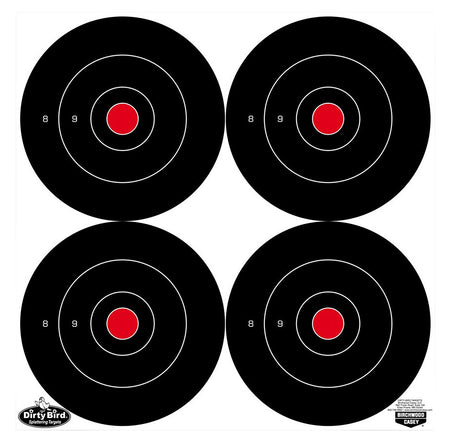 Birchwood Casey 35570 Dirty Bird 6" Bullseye Tagboard Hanging Target Black/White 100 Per Pkg