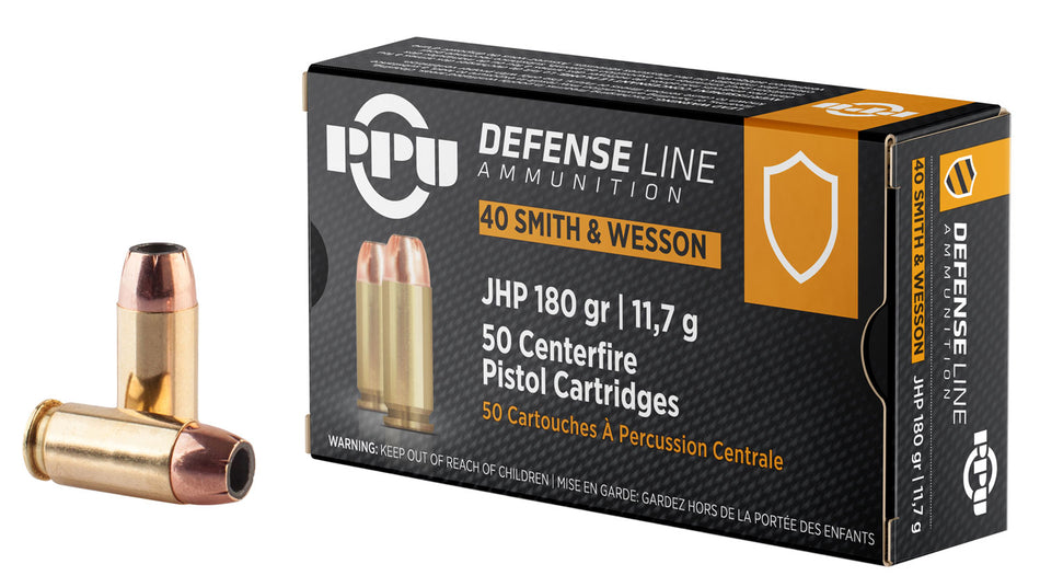 Prvi Partizan PPD40 Defense Jacketed Hollow Point JHP 180 Grain .40 S&W