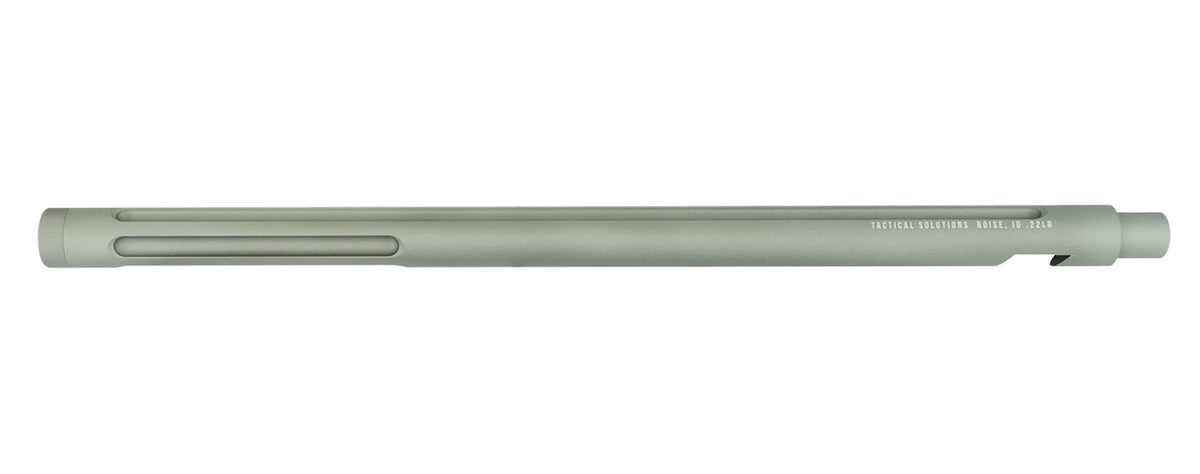 Tactical Solutions X-Ring Barrel 22 LR 16.50" Gunmetal Gray Aluminum Bull Fluted Threaded for Ruger 10/22