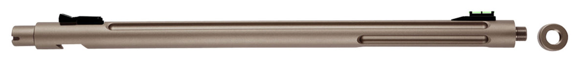 Tactical Solutions X-Ring Barrel 22 LR 16.50" Quicksand Finish Aluminum Bull Fluted Threaded with Sights for Ruger 10/22