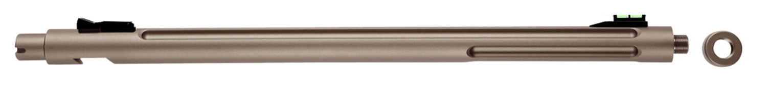 Tactical Solutions X-Ring Barrel 22 LR 16.50" Quicksand Finish Aluminum Bull Fluted Threaded with Sights for Ruger 10/22