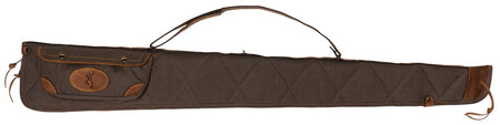 Browning 1413886952 Lona 52" Flint/Brown Canvas Shotgun Case with Closed-Cell Foam Padding