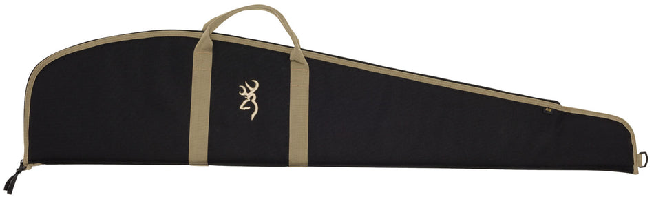 Browning 1410049244 Plainsman 44" Black/Tan 600D Polyester Rifle Case with Foam Padding