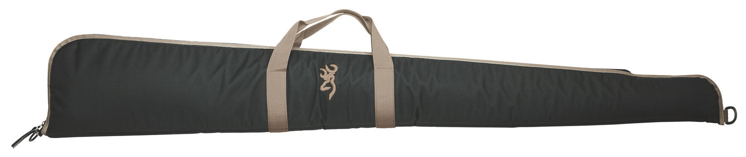 Browning 1410049152 Plainsman 52" Black/Tan 600D Polyester Shotgun Case with Foam Padding