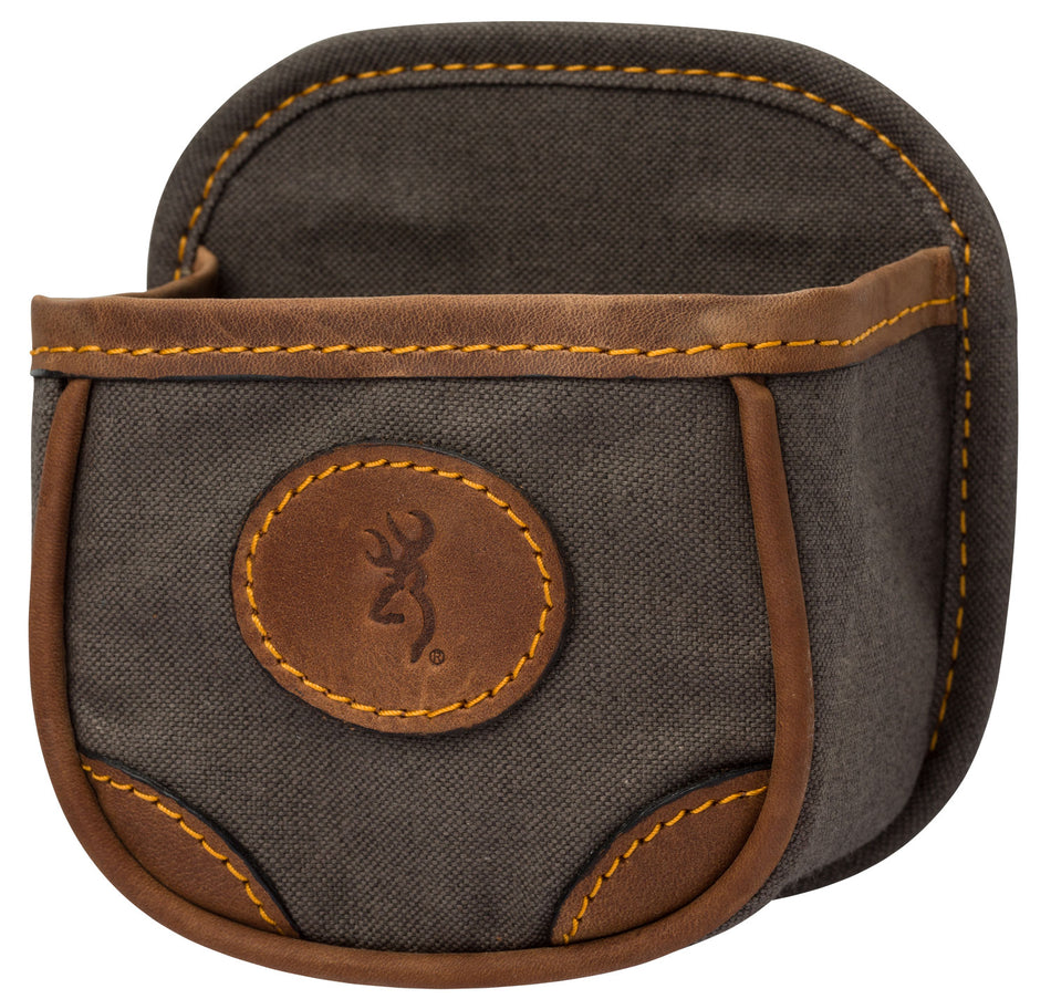 Browning 121388694 Lona Shell Carrier Flint Canvas Leather 1 Box Belt Clip