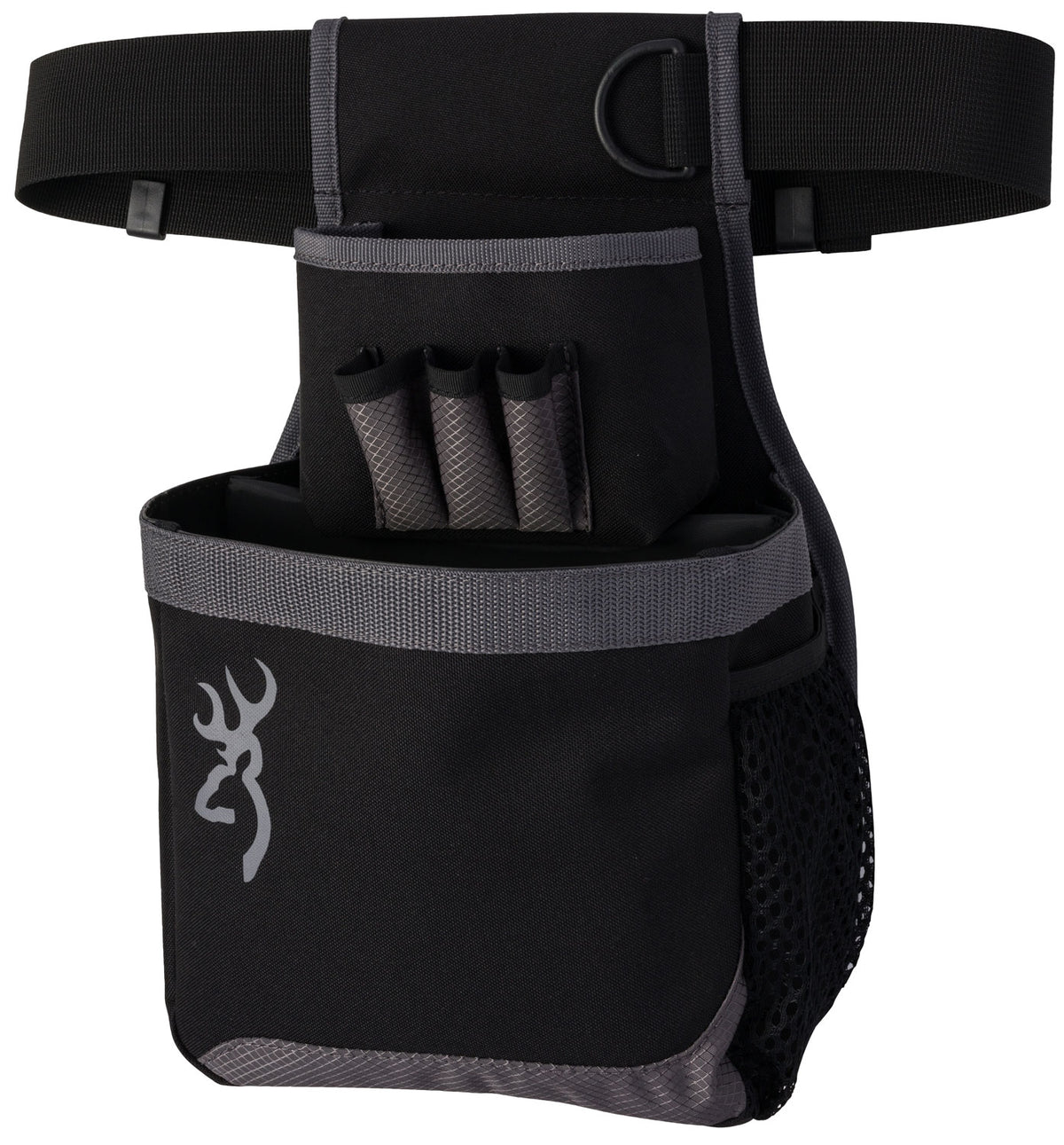 Browning 121062692 Flash Shell Pouch Gray Nylon Shotgun Adjustable Belt Mount