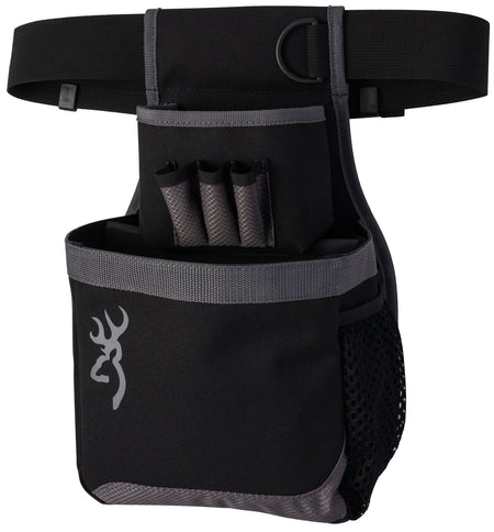 Browning 121062692 Flash Shell Pouch Gray Nylon Shotgun Adjustable Belt Mount