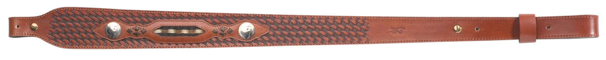 Browning Buffalo Nickel Brown Leather Adjustable Rifle Sling