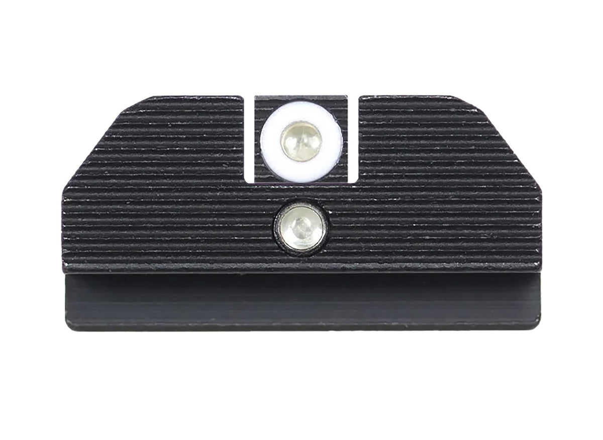 Night Fision GLK001015WGZ Student of the Gun Accur8 Tritium Night Sights Glock 17/17L/19 White Outline Front