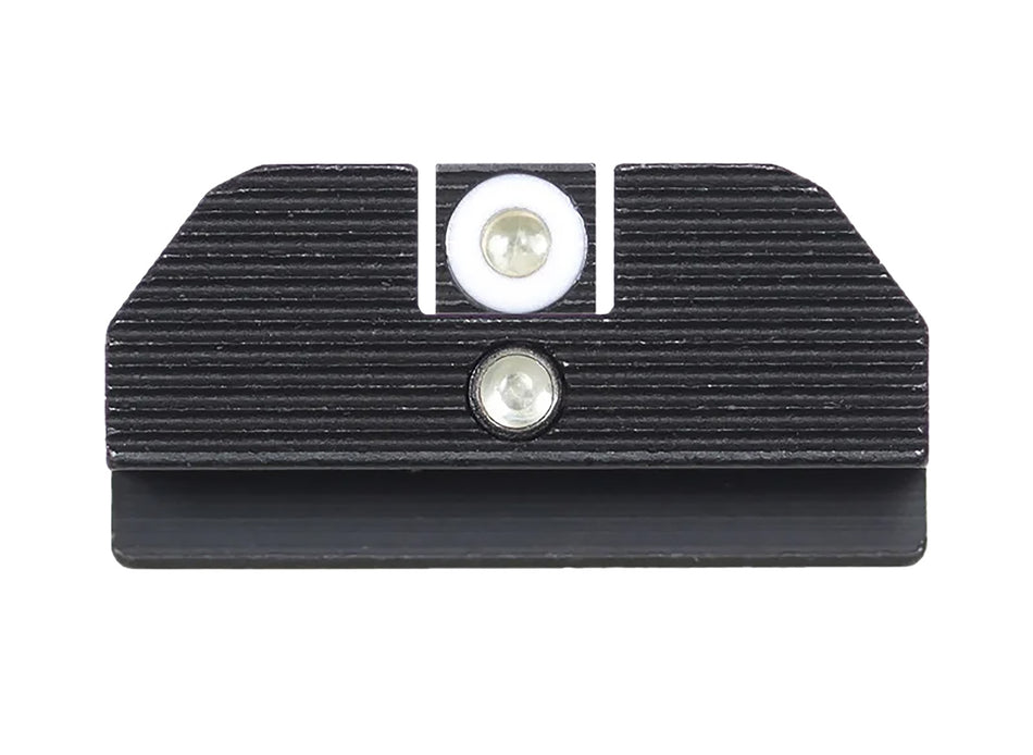 Night Fision GLK001015WGZ Student of the Gun Accur8 Tritium Night Sights Glock 17/17L/19 White Outline Front
