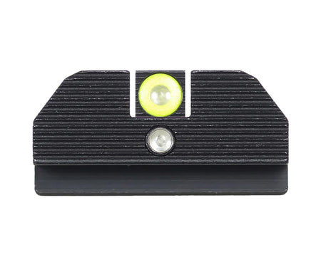 Night Fision GLK001015YGZ Student of the Gun Accur8 Tritium Night Sights Glock 17/17L/19 Yellow Outline Front