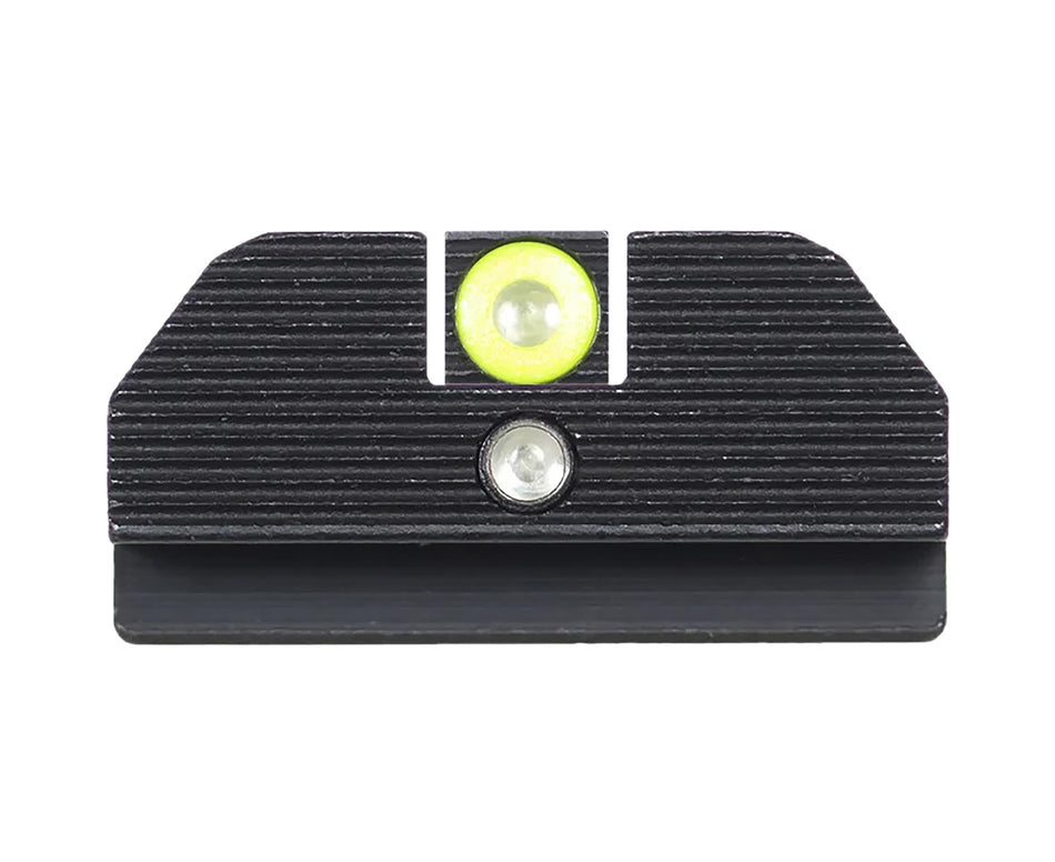 Night Fision GLK001015YGZ Student of the Gun Accur8 Tritium Night Sights Glock 17/17L/19 Yellow Outline Front