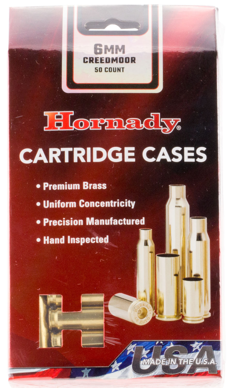 Hornady 86280 Unprimed 6mm Creedmoor Cartridge Rifle Brass Cases