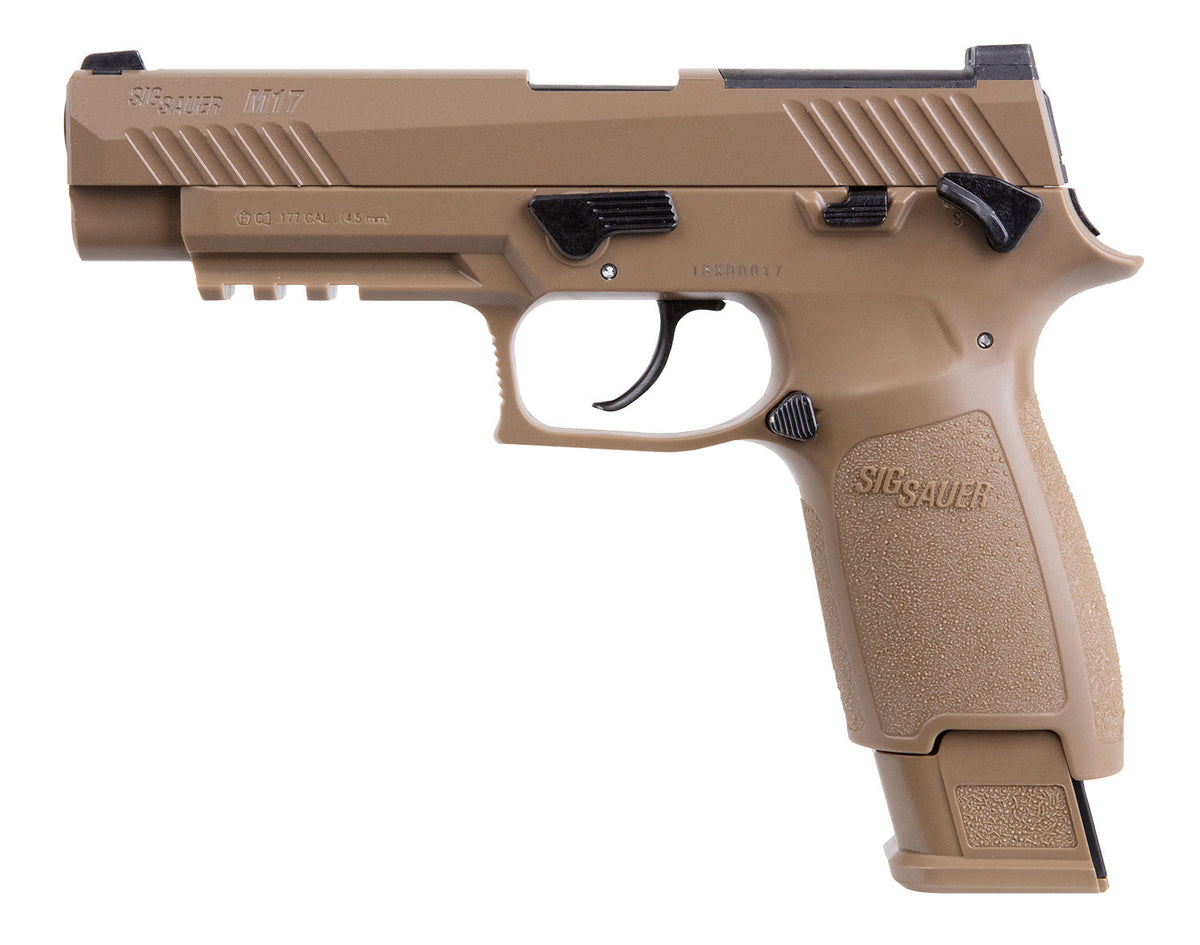Sig Sauer P320-M17 CO2 Air Pistol .177 Pellet 20+1 4.70" Coyote Polymer Grips