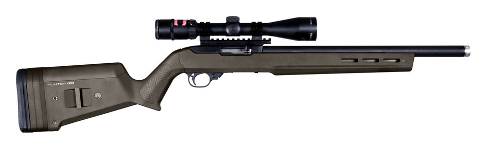 Magpul MAG548-ODG Hunter X-22 Fixed Stock OD Green Synthetic with Adjustable Comb for Ruger 10/22