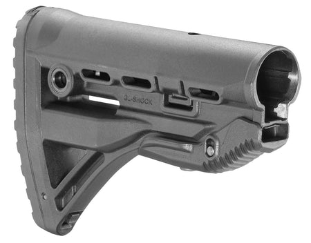 FAB Defense GL-Shock Buttstock for M16/M4 with Anti-Rattle Mechanism - Black Polymer