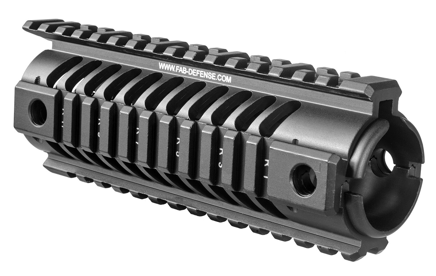 FAB Defense NFR Quad Rail Handguard for Carbine Length M16 1913 Mil-Spec Picatinny Rails Black Anodized Aluminum