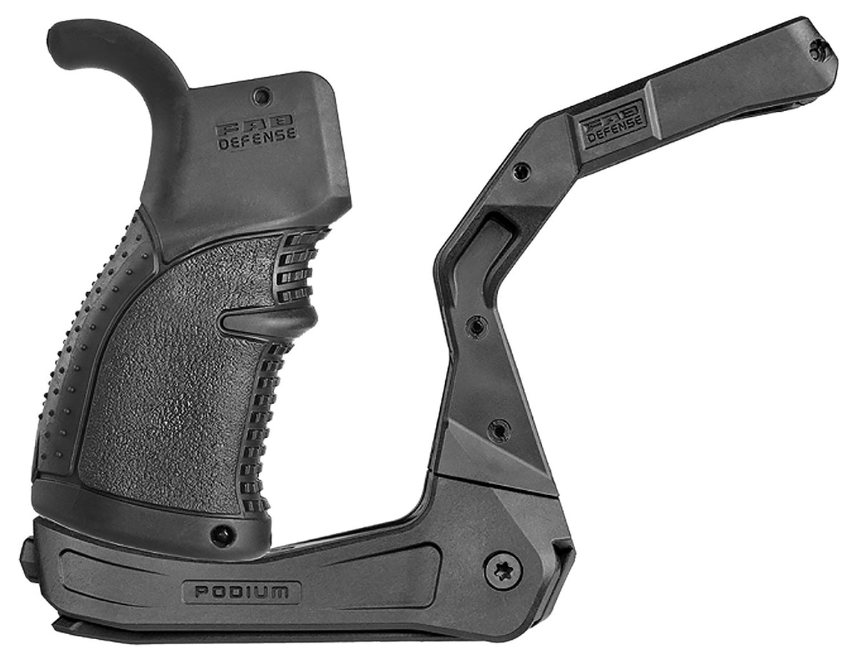 FAB Defense FXARPODB AR-Podium Bipod for AR-15/M16 Black Polymer with AGR-43 Pistol Grip