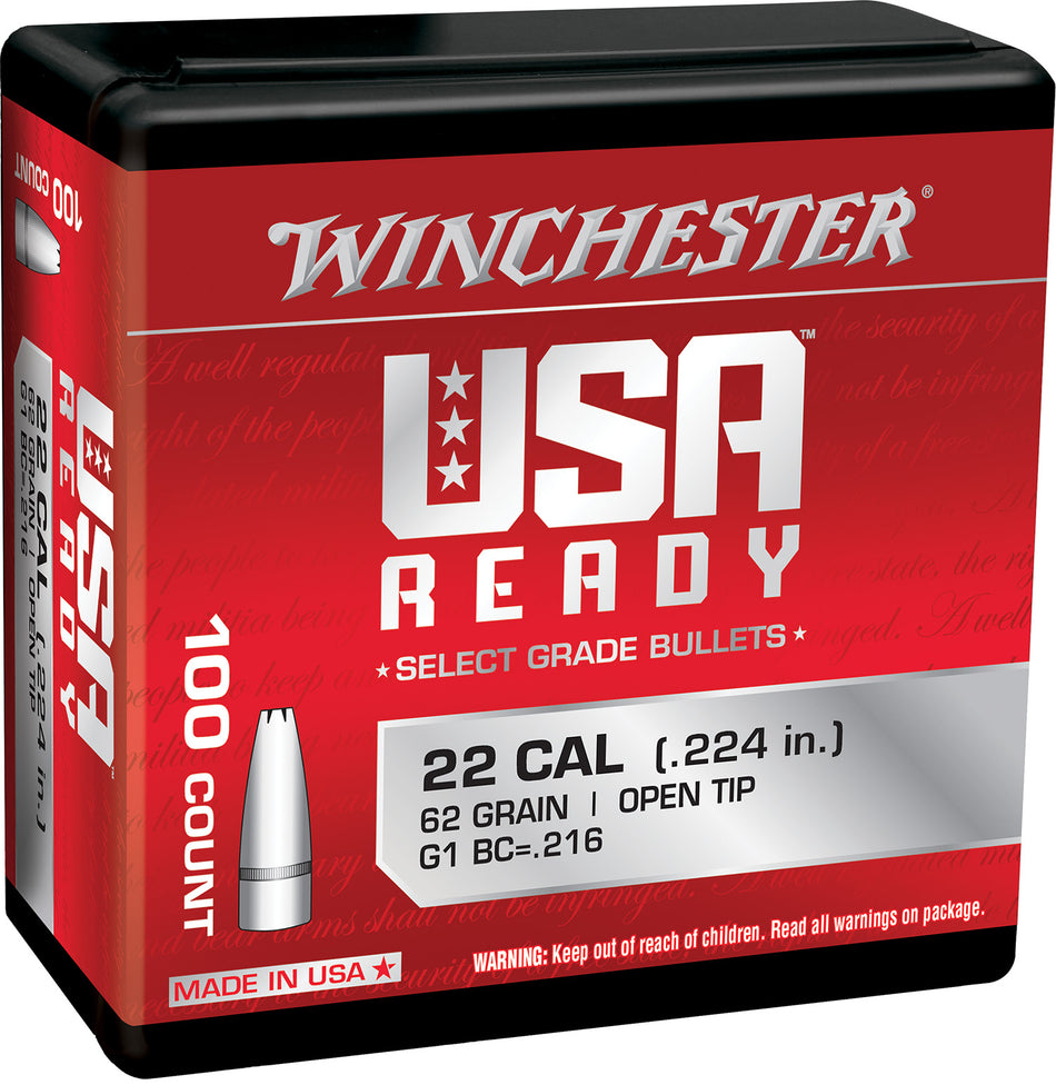 Winchester WBR22462 Centerfire Rifle 224 Valkyrie 62gr OT Reloading Bullets 100/Box