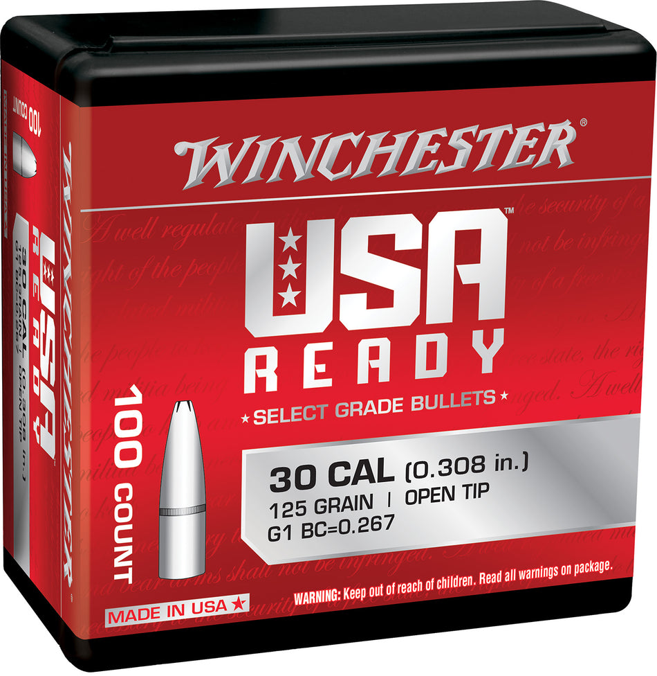 Winchester WBR30125 Centerfire Rifle 308 Win 125gr OT Reloading Bullets 100/Box
