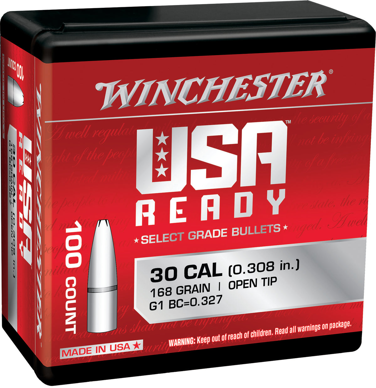 Winchester WBR30168 Centerfire Rifle 308 Win 168gr OT Reloading Bullets 100/Box