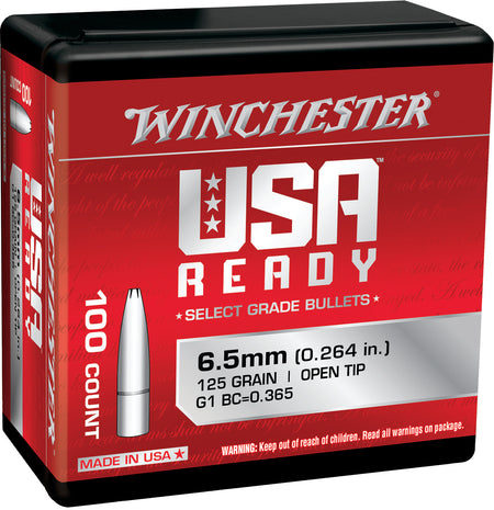 Winchester WBR65125 Centerfire Rifle 6.5 Creedmoor 125gr OT Reloading Bullets 100/Box