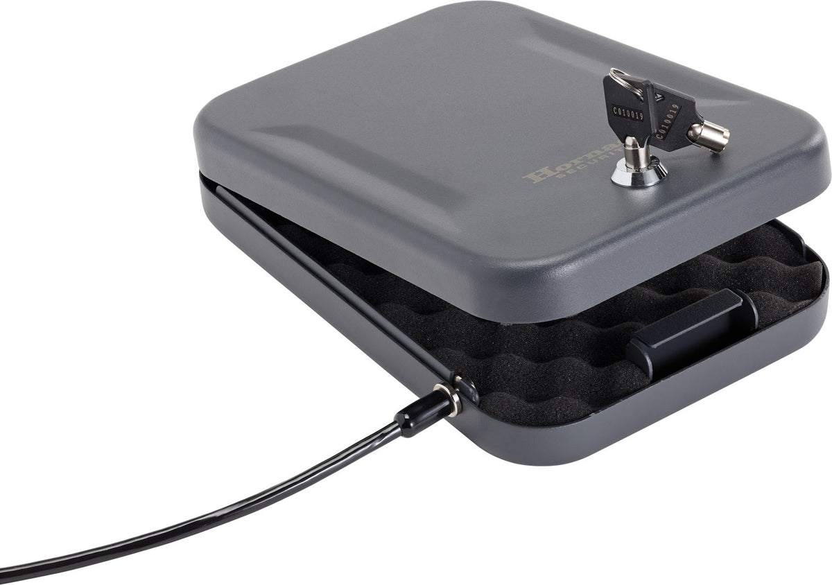 Hornady 95200 Standard Lock Box Large Key Entry Black Steel Holds 1 Handgun