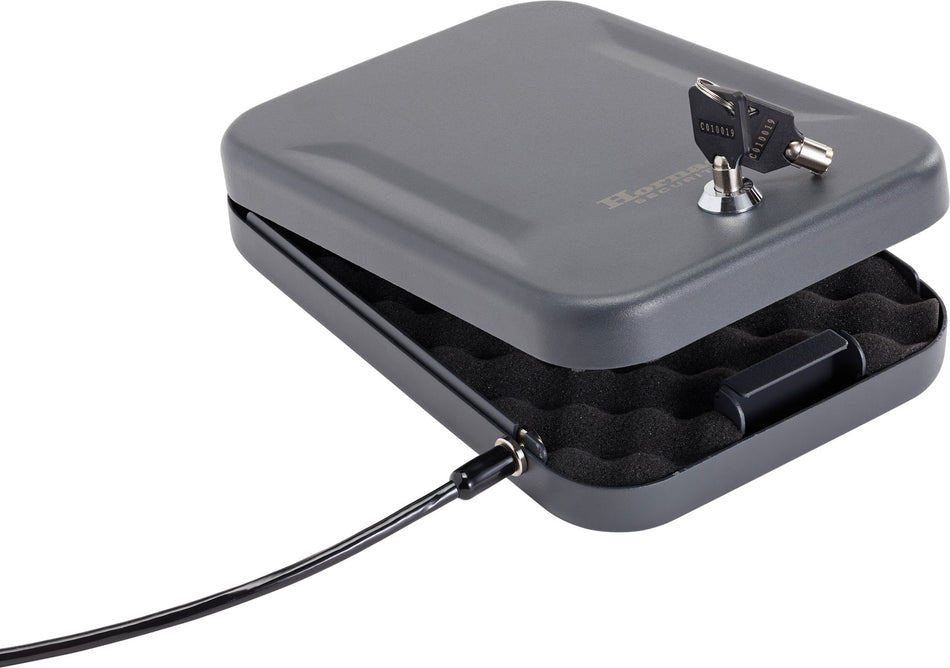 Hornady 95200 Standard Lock Box Large Key Entry Black Steel Holds 1 Handgun