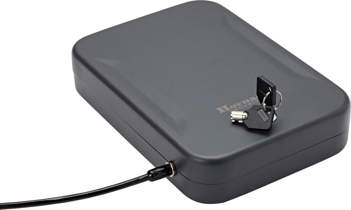 Hornady 95210 Lock Box XL Key Entry Black Steel Holds 1 Handgun 10" x 7" x 2"