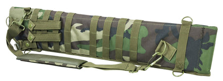 NcStar CVSCB2917WC VISM Shotgun Scabbard Woodland Camo 600D PVC 29"-34.75" with MOLLE Webbing