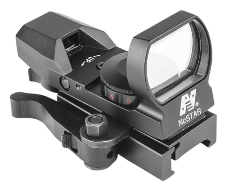 NcStar D4RGBQ Red Green Reflex Sight 4 Reticles Black Anodized 1x Multi-Reticle QR