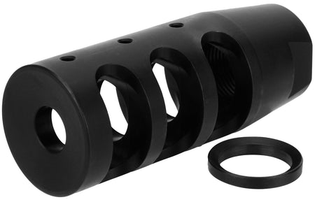 TacFire MZ1002N AR-15 Compact Compensator Black Nitride Steel 1/2-28 tpi 5.56x45mm NATO