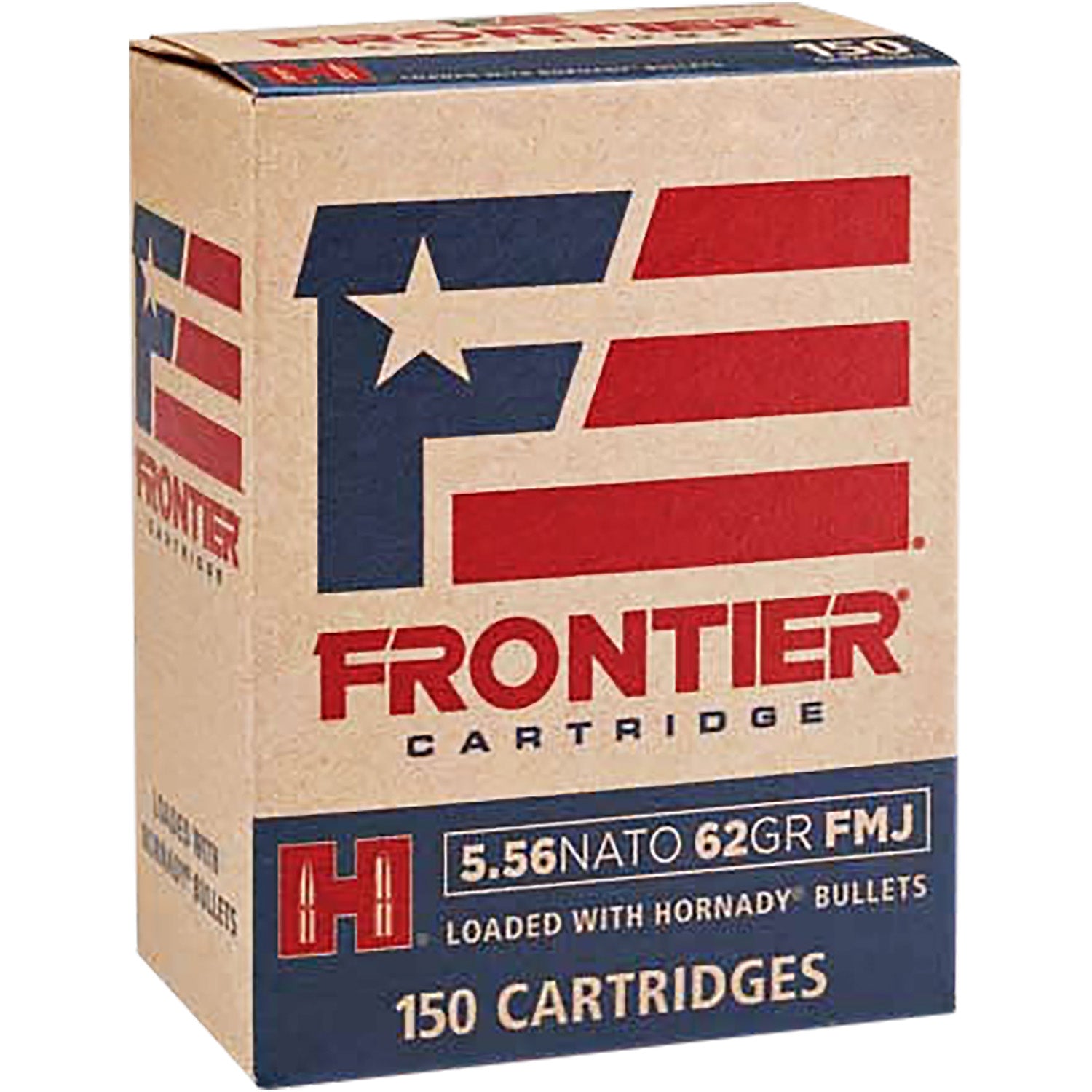 Frontier Cartridge Lake City Military Grade 5.56x45mm NATO 62 gr FMJ ammo