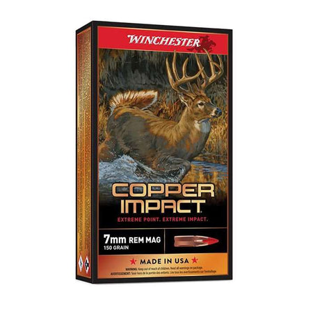 Winchester COPPER IMPACT 7mm Remington Mag 150 gr Solid ammo