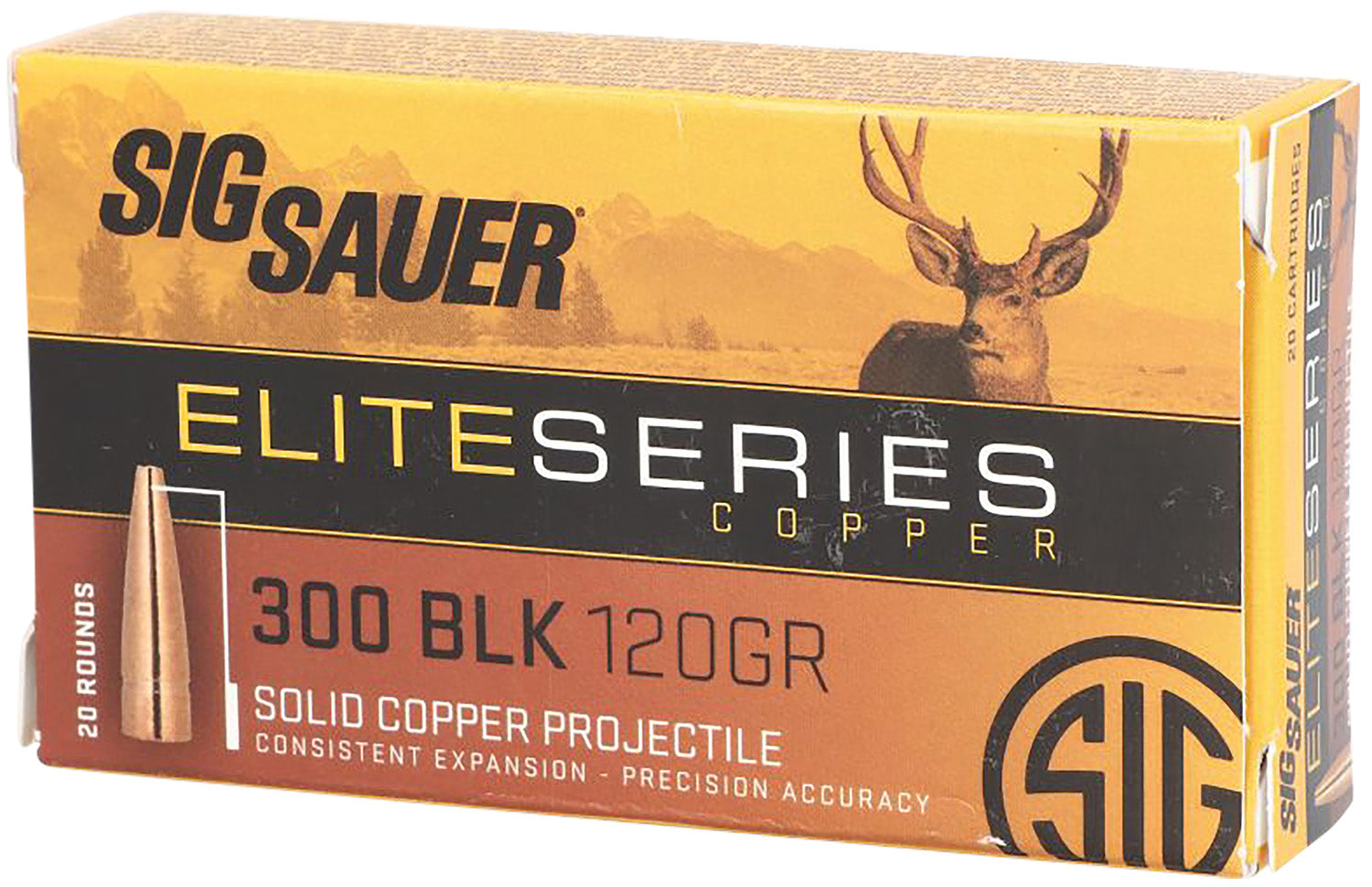 Sig Sauer E3006H120 Elite Copper Hunting Copper Solid  150 Grain .30-06 Springfield