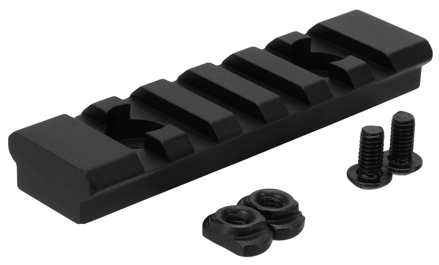 TacFire MAR105M M-LOK Picatinny Rail 3 Inch 7 Slots Black Anodized