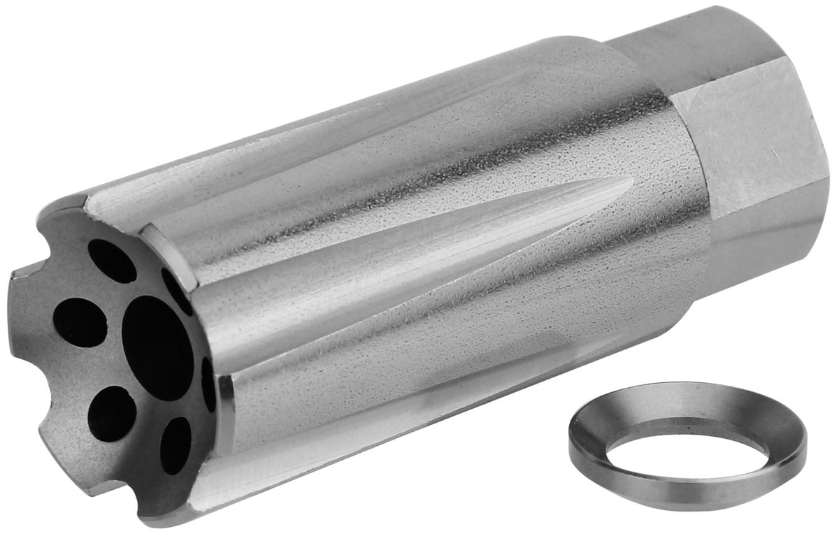 TacFire MZ1020SS Linear Compensator 1/2"-28 tpi Stainless Steel for 5.56x45mm NATO AR-15