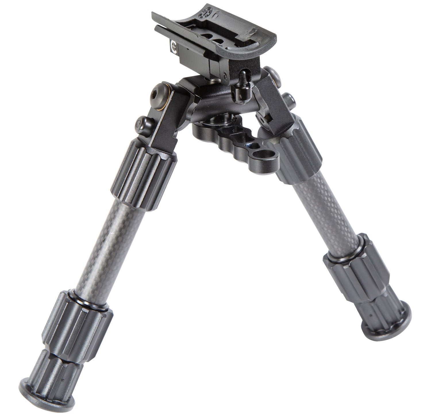 Caldwell Accumax Premium Carbon Fiber Bipod 6-9 Inch Gray Swivel Stud Mount