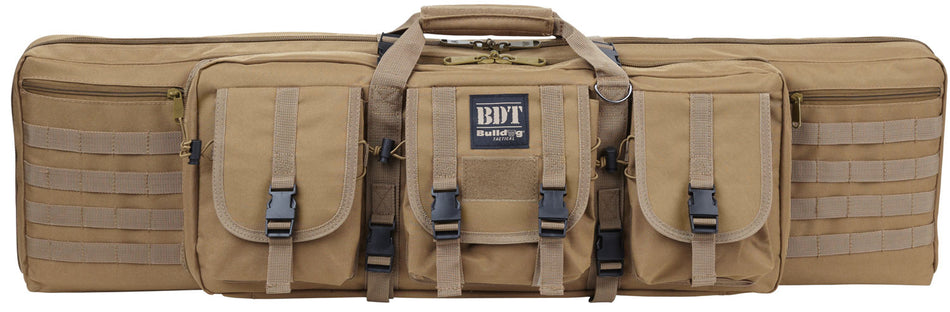 Bulldog BDT3536T BDT Tactical Single 36" Tan Nylon Rifle Case Lockable Zippers Padded Backstraps